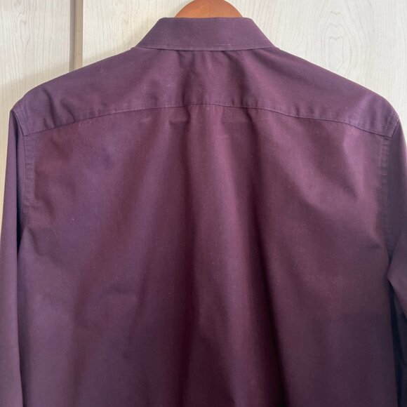 Banana Republic Dress Shirt Mens Large Purple‎ Non Iron Standard Fit Button Up - Picture 5 of 7